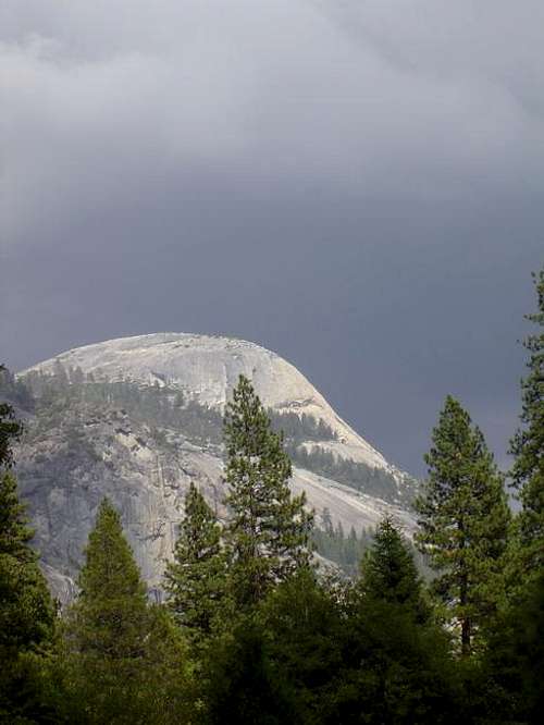 North Dome, storm rolling in,...