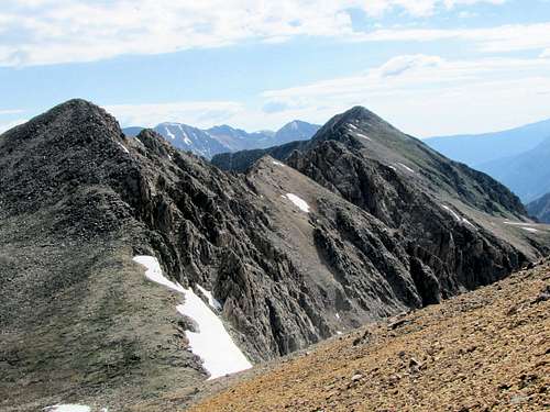 (R) Peak 13232 ft, (L) Point 13172 ft