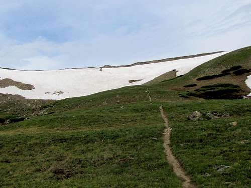 Trail going to the 12500 ft saddle