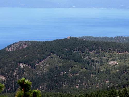 Captain Pomin Rock and Lake Tahoe from Duane Bliss Peak