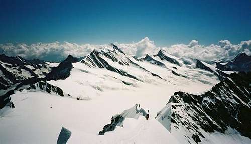 Monch summit ridge - 29th...