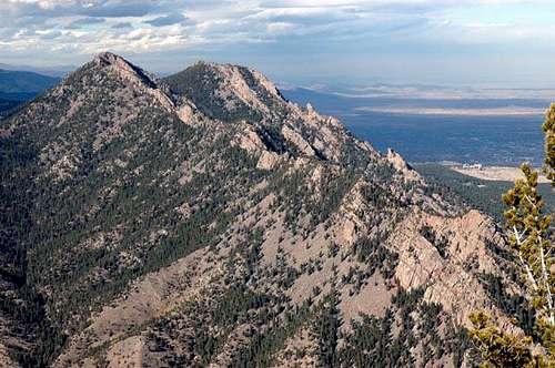 South Boulder Peak (L) and...