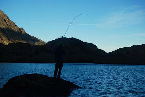 Fly fishing Lake Ingalls