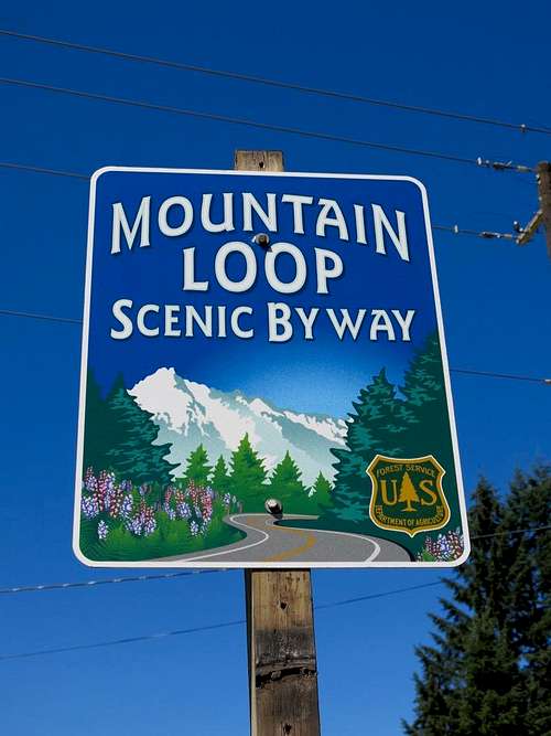 Mountain Loop Highway Sign
