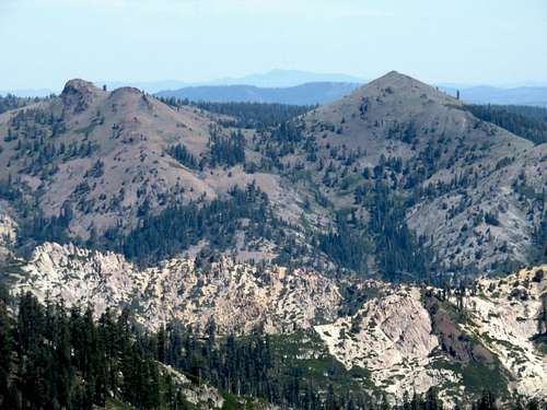 Silver Peak-West Peak 8,426' and Silver Peak 8,424' from Ward Peak 8,637'