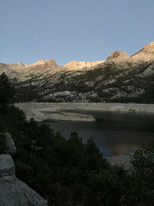 South Lake (Sierra Nevada) just before dawn