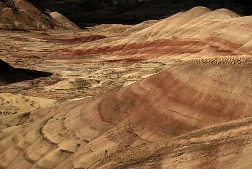 Evening light on the Painted Hills