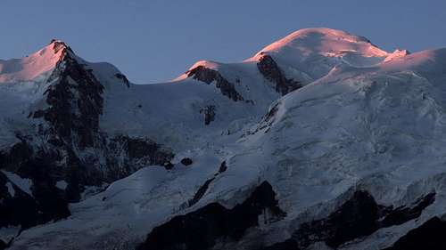 Mont Blanc from Pointe de Lapaz at sunrise