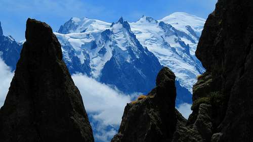Mont Blanc from the Aiguilles Rouges