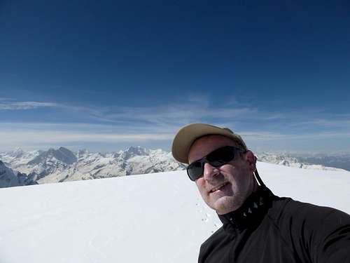Selfie in one of the best campsite views ever, Camp 2 6100m on Nun Kun