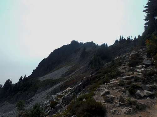 Looking up the west ridge of Plummer