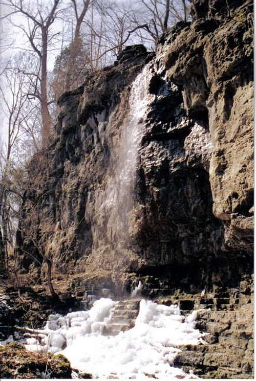 The waterfall in the upper...