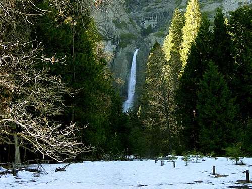 Lower Yosemite Falls; a...