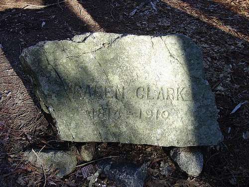 Galen Clark's headstone, half...
