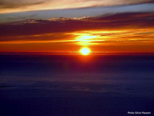 Sun near disappearing - Photo taken on August 4th, summit of Hoven