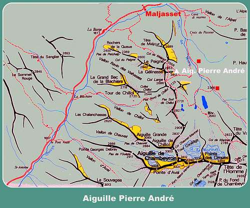 Aiguille Pierre André map