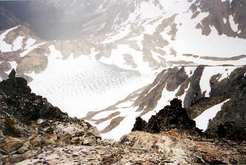 Upper Ice Lake (7100 ft) from...