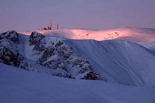 Botev peak at winter