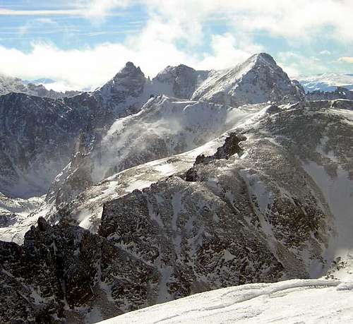 View south from the summit of...