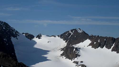 Mount Ewe and the Flute Glacier