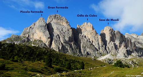 Alpe di Cisles annotated pano