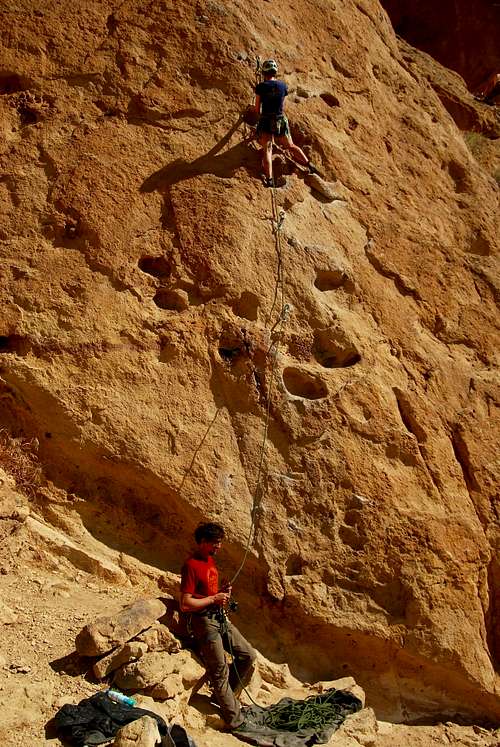 Syd on the first climb of the day