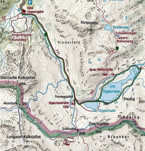 Giglachsee map