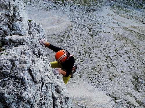 A climber on Kasnapoff first pitch