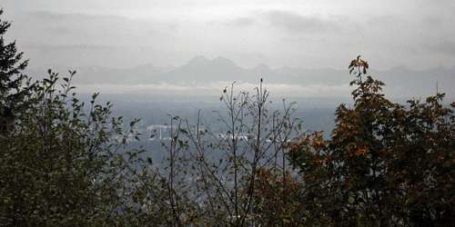 Hazy view towards Victoria Island