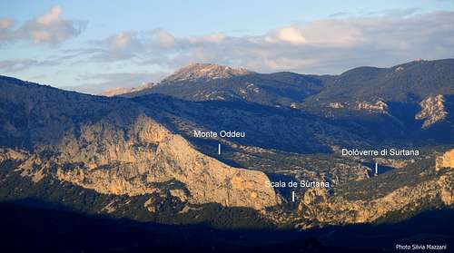 Monte Oddeu annotated view