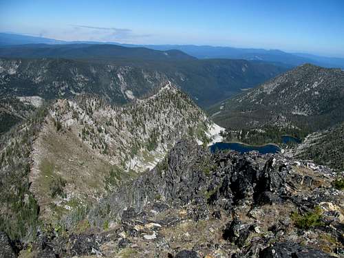 wiseboy lakes from summit
