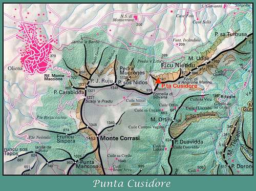 Punta Cusidore map