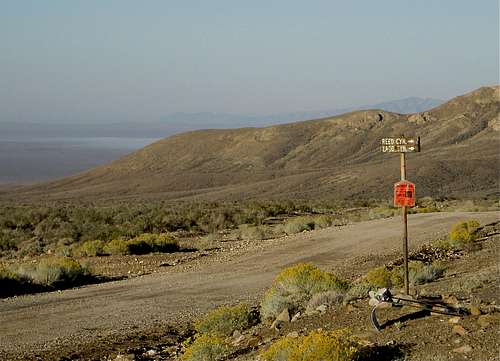The sign for Ladd and Webb Canyon road