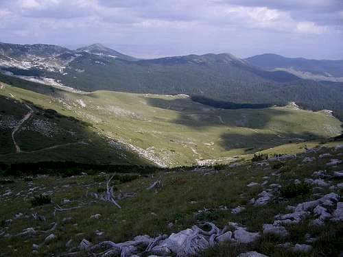 View from the summit of Šator...