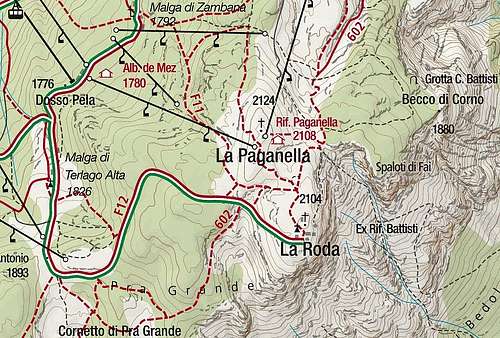 Paganella summit map