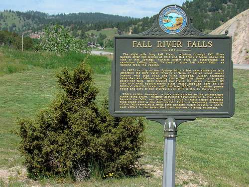 Fall River Falls Sign