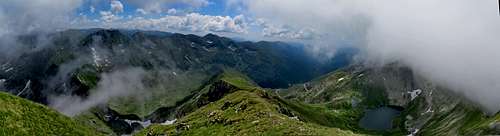 Panorama to east part of Fagaras Mountains