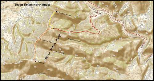 Seven Sisters North Route Map