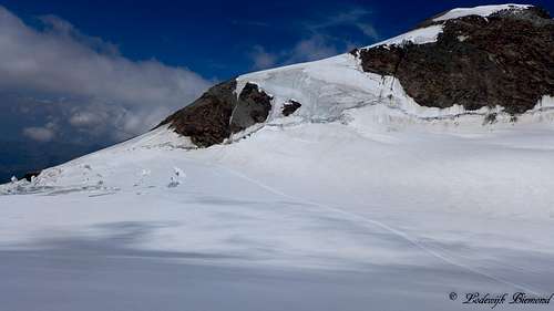 Il Naso East Face as seen from the Lys Glacier