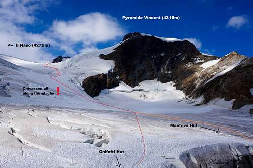 Annotated Route Overview Hut - Il Naso