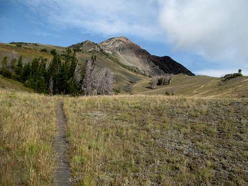 the trail nearing the peak