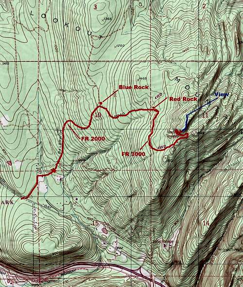 Map of the Route up Galbraith
