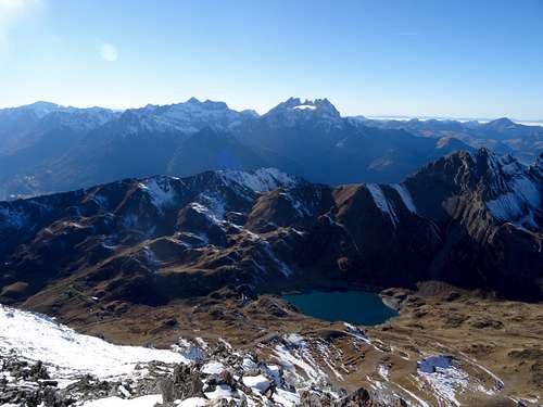 View from summit of Grand Chavalard