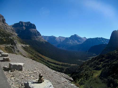 east from Logan Pass