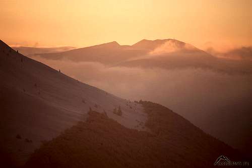 Mount Tarnica at sunrise