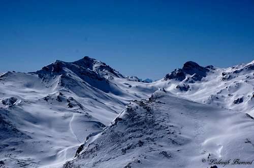 Piz Tasna (3179m) and Breite Krone (3079m)