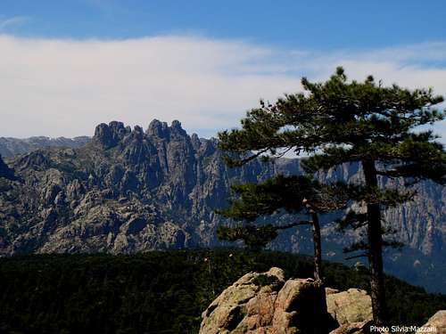 Aiguilles de Bavella seen from Punta Velacu