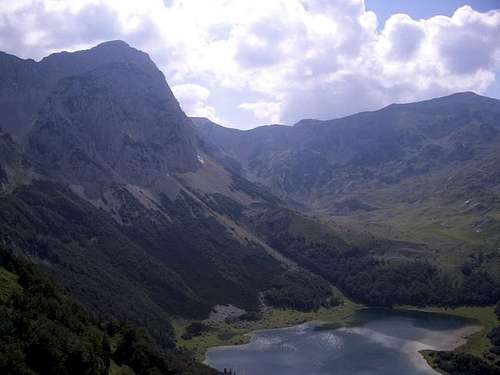 Trnovacko lake from steep...