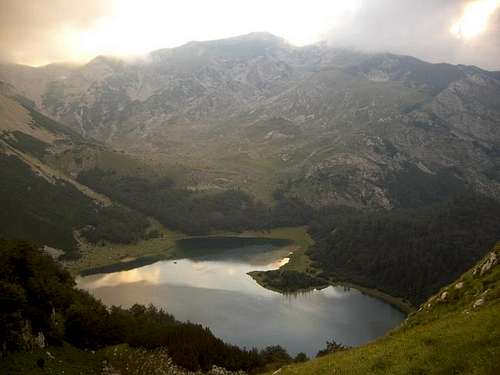 Trnovacko lake as seen in a...