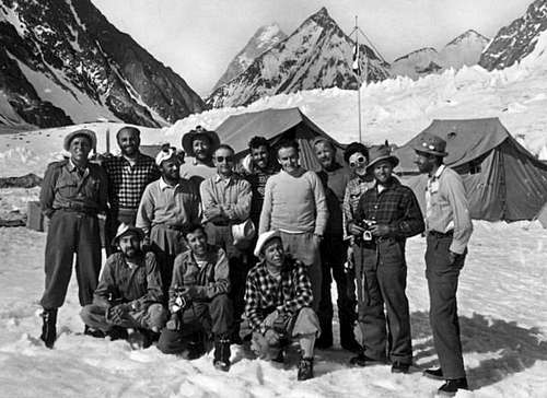 Gino Soldà with K2 Italian Expedition 1954